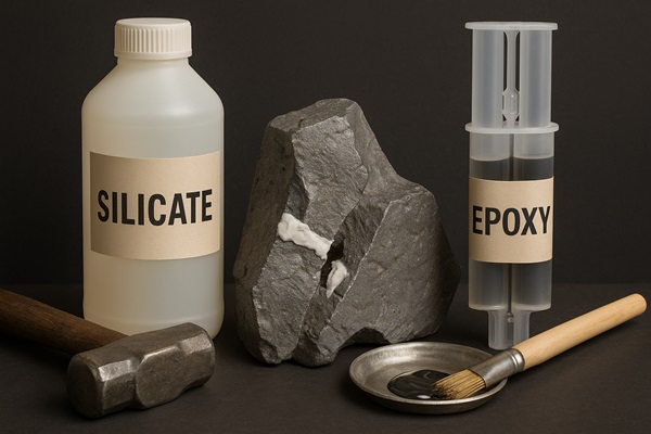 تفاوت چسب سیلیکات با چسب اپوکسی برای قطعات سنگ‌شکن