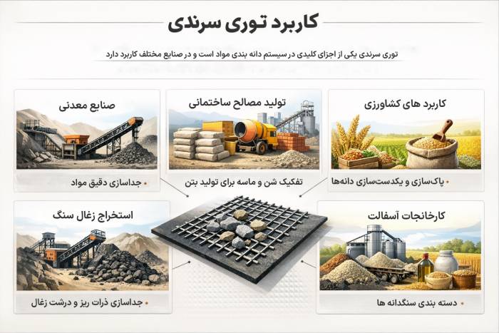 کاربرد توری سرندی